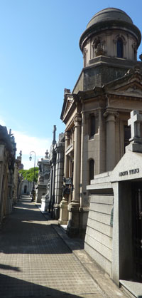 La Recoleta Cemetery Street, Buenos Aires, Argentina La Recoleta Cemetery Street, Buenos Aires, Argentina