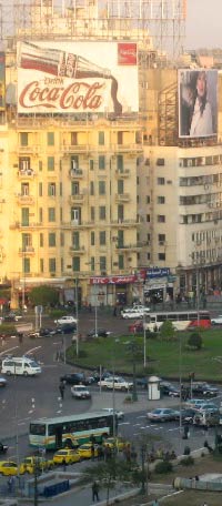 Cairo traffic at sunset, 2007