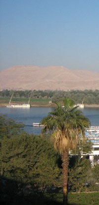 Nile River as it flows through Luxor, located in Upper Egypt, 2007 Nile River as it flows through Luxor, located in Upper Egypt, 2007