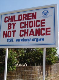 Family Planning Sign, Malawi, Around 2000
