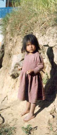 Young Child in Himalaya Mountains, Nepal, 1980s Young Child in Himalaya Mountains, Nepal, 1980s