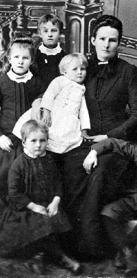 Widow and Children, United States, 1880s. Widow and Children, United States, 1880s.