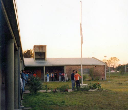 High School courtyard, Argentina, early 2000s