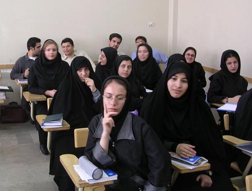 Students at the University of Tehran, Iran, 2004