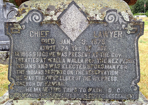 Chief Lawyer gravemarker, Kamiah, Idaho