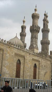 Al-Azhar Mosque in the Khan el-Khalili section of Cairo, 2007