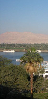 Nile River as it flows through Luxor, located in Upper Egypt, 2007