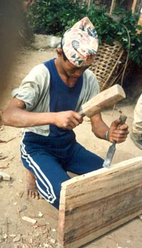 Carpenter in Kathmandu Valley, Nepal 1980s