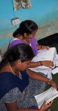 Interviewers Checking Questionnaires, Nepal, Around 2000