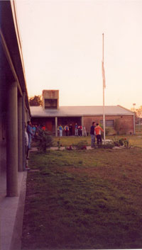 High School courtyard, Argentina, early 2000s