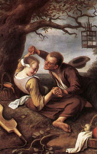 Courting Couple, Holland, 1600s, Jan Steen