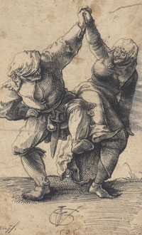 Dancing Peasants, Switzerland, 1500s, Urs Graf